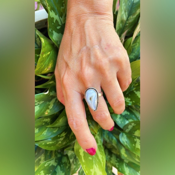 NWT 925 Sterling Silver Plated moonstone white women’s ring size 8 - Picture 10 of 15